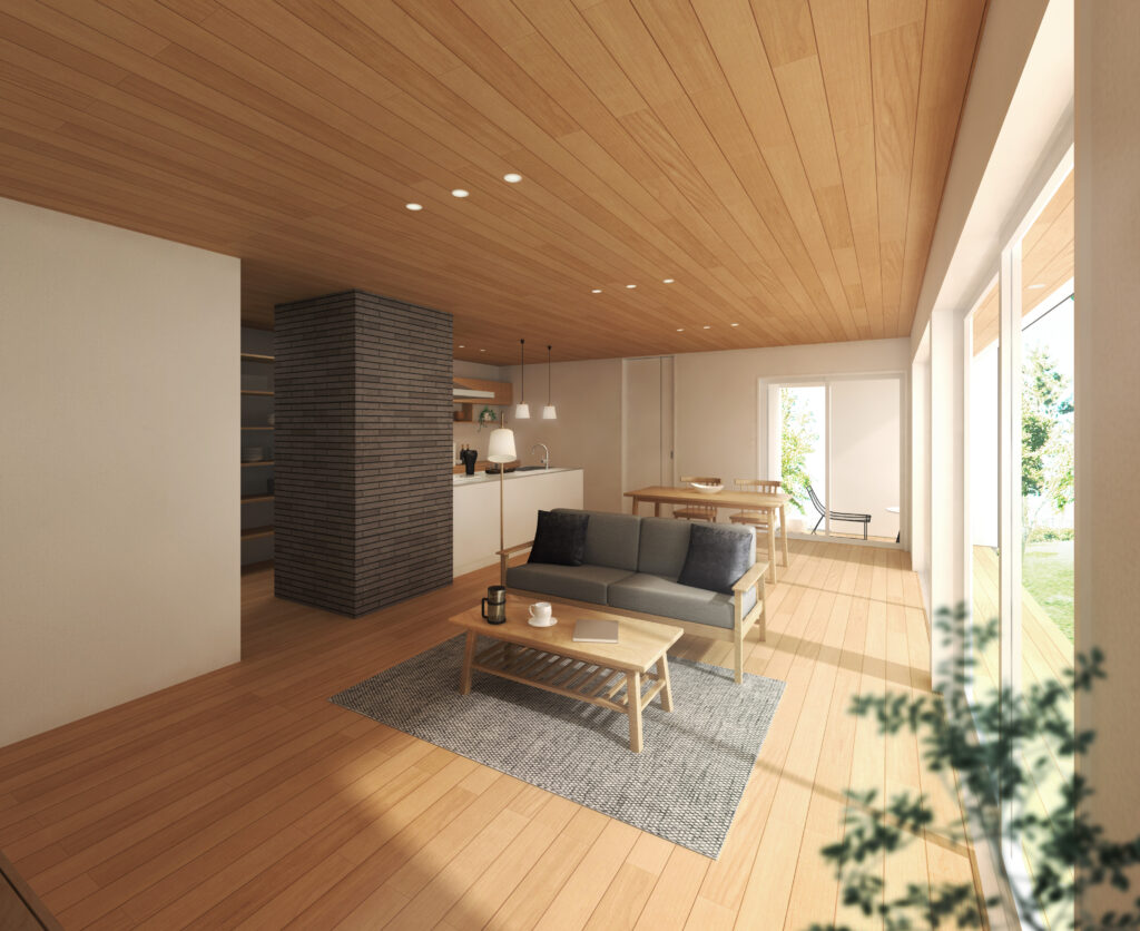 ちょうどいい平屋モニターハウス　内観