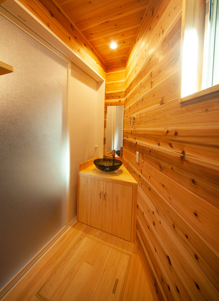 木の家洗面スペース