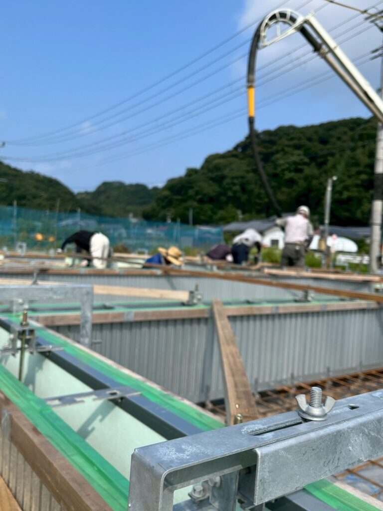 大地震でも家が壊れない免震基礎コンクリート打設